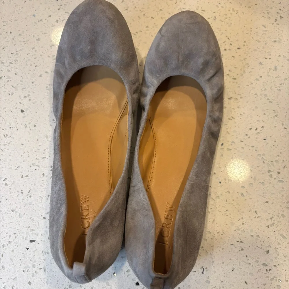 J. Crew Gray Flats Suede 9.5